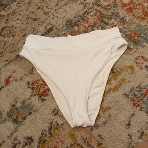 Aerie White High-Cut Cheeky Bottom